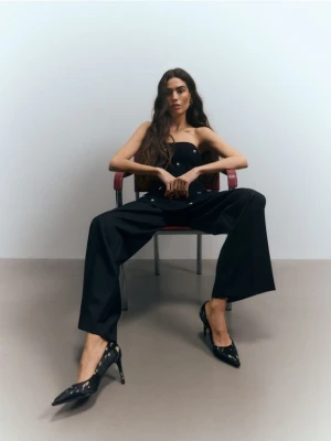 Reserved - Skórzane czółenka - wielobarwny