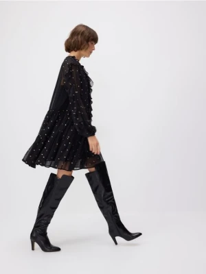 Reserved - Skórzane kozaki - czarny