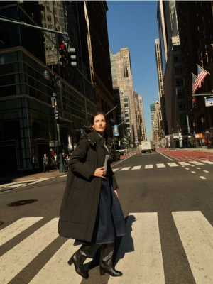 Reserved - Skórzane kozaki na obcasie - czarny