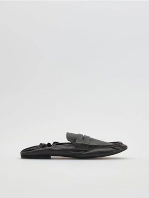 Reserved - Skórzane loafersy - ciemnobrązowy