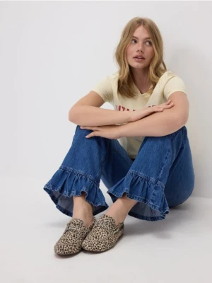 Reserved - Skórzane loafersy w cętki - wielobarwny