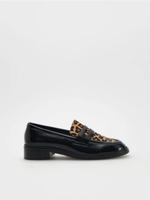 Reserved - Skórzane loafersy - wielobarwny