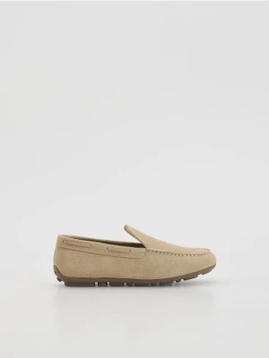 Reserved - Skórzane mokasyny - beżowy