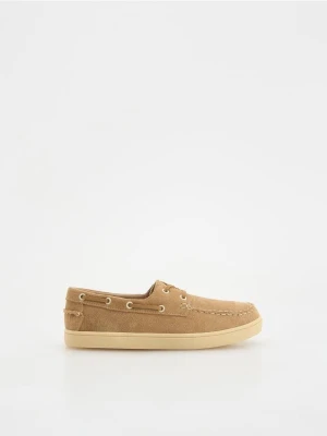 Reserved - Skórzane mokasyny - brązowy