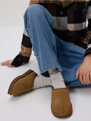 Reserved - Skórzane mule - brązowy