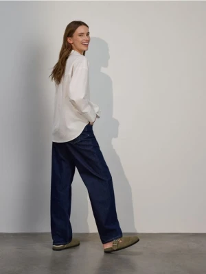 Reserved - Skórzane mule - ciemnozielony