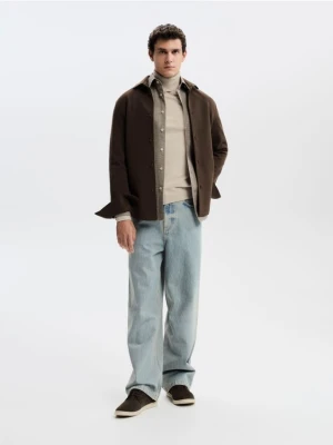 Reserved - Skórzane półbuty - ciemnobrązowy