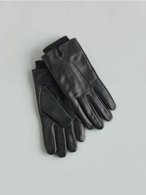 Reserved - Skórzane rękawiczki - czarny