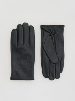 Reserved - Skórzane rękawiczki - czarny