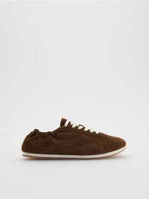 Reserved - Skórzane sneakersy - beżowy