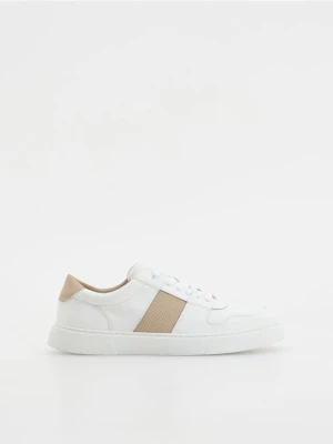 Reserved - Skórzane sneakersy - biały