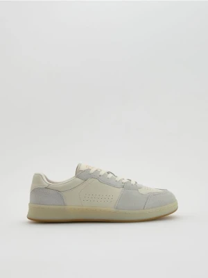 Reserved - Skórzane sneakersy - biały