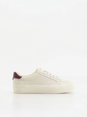 Reserved - Skórzane sneakersy - biały