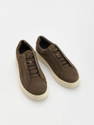 Reserved - Skórzane sneakersy - brązowy