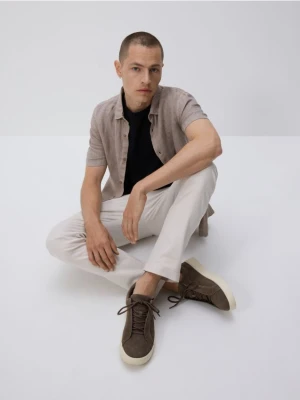 Reserved - Skórzane sneakersy - brązowy