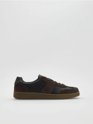 Reserved - Skórzane sneakersy - ciemnobrązowy