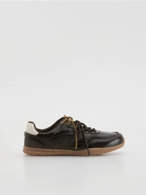 Reserved - Skórzane sneakersy - ciemnobrązowy