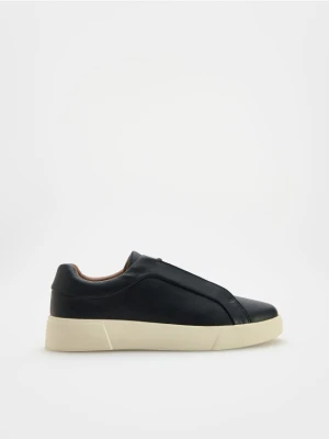 Reserved - Skórzane sneakersy - czarny