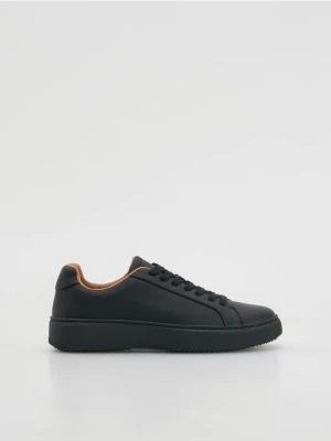 Reserved - Skórzane sneakersy - czarny