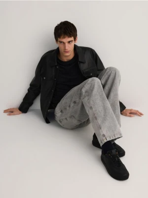 Reserved - Skórzane sneakersy - czarny