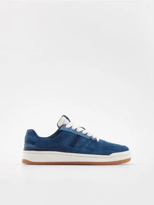 Reserved - Skórzane sneakersy - niebieski