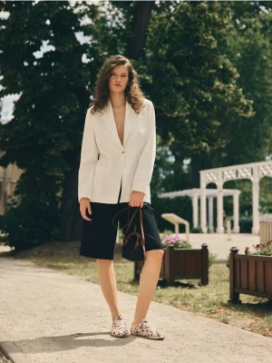 Reserved - Skórzane sneakersy z włosiem - wielobarwny