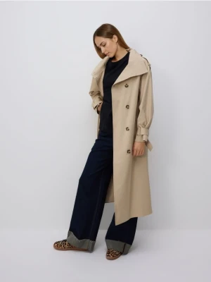 Reserved - Skórzane sneakersy z włosiem - wielobarwny