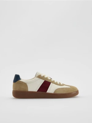 Reserved - Skórzane sneakersy ze wstawkami - wielobarwny