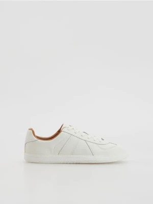 Reserved - Skórzane sneakersy - złamana biel