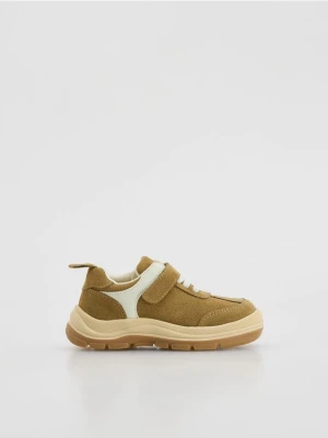 Reserved - Skórzane trampki - brązowy