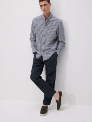 Reserved - Skórzane trampki - ciemnoszary