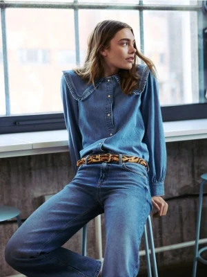 Reserved - Skórzany pasek w zwierzęcy wzór - wielobarwny