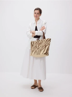 Zdjęcie produktu Reserved - Słomkowa torebka shopper - wielobarwny