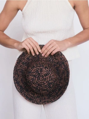 Reserved - Słomkowy kapelusz - brązowy