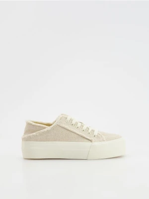 Reserved - Sneakersy na szerokiej podeszwie - beżowy