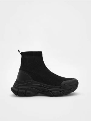 Zdjęcie produktu Reserved - Sneakersy na szerokiej podeszwie - czarny
