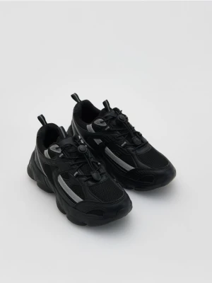 Reserved - Sneakersy reflective - czarny
