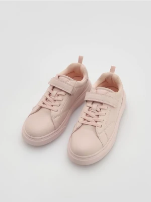 Reserved - Sneakersy z imitacji skóry - pastelowy róż