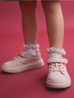 Reserved - Sneakersy z imitacji skóry - pastelowy róż