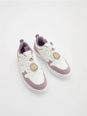 Reserved - Sneakersy z imitacji skóry Pusheen - biały
