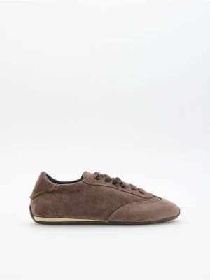 Reserved - Sneakersy z imitacji zamszu - fioletowy