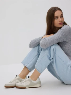 Reserved - Sneakersy z łączonych materiałów - biały