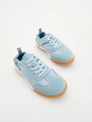 Reserved - Sneakersy z łączonych materiałów - jasnoniebieski