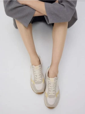 Reserved - Sneakersy z łączonych materiałów - wielobarwny