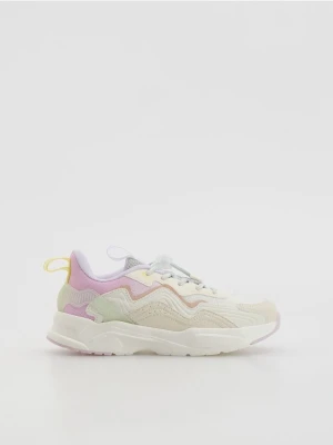 Reserved - Sneakersy z łączonych materiałów - wielobarwny
