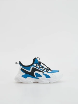 Reserved - Sneakersy z odblaskowymi elementami - niebieski
