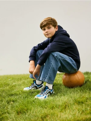 Reserved - Sneakersy z odblaskowymi elementami - niebieski