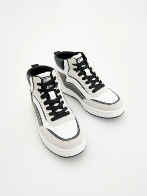 Reserved - Sneakersy z wysoką cholewką - biały