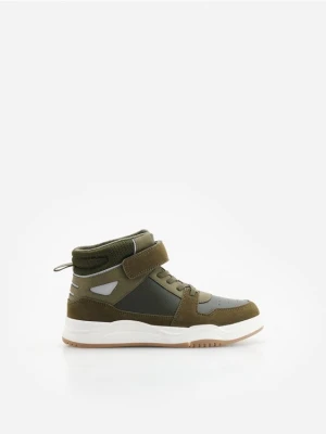 Reserved - Sneakersy z wysoką cholewką - zielony
