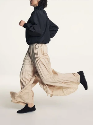 Reserved - Sneakersy ze skóry owczej - brązowy